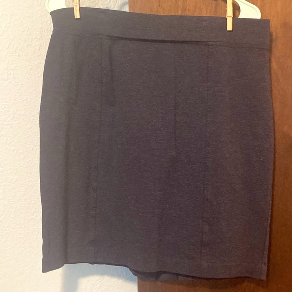 Charcoal Navy Stretchy Pencil Skirt Size 10 - Picture 1 of 5